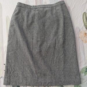 Vintage 80's Leslie Fay Sportswear Black & White Check Pencil Skirt